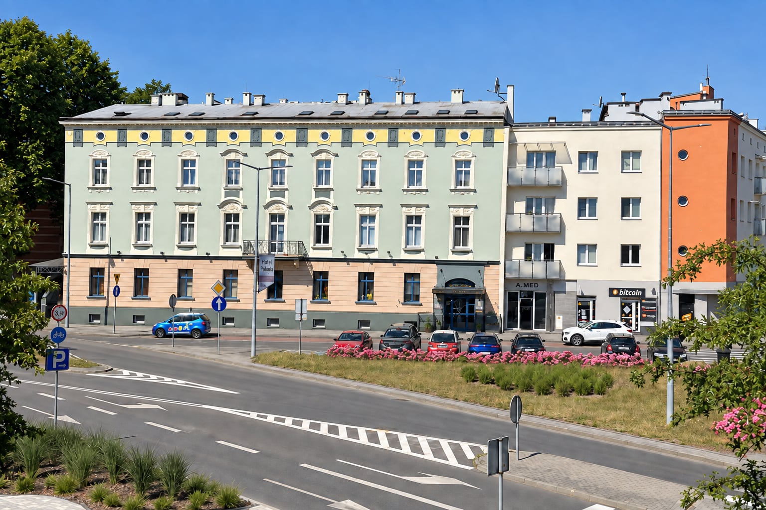 Fasada Hotelu Polonia przy Placu Dworcowym